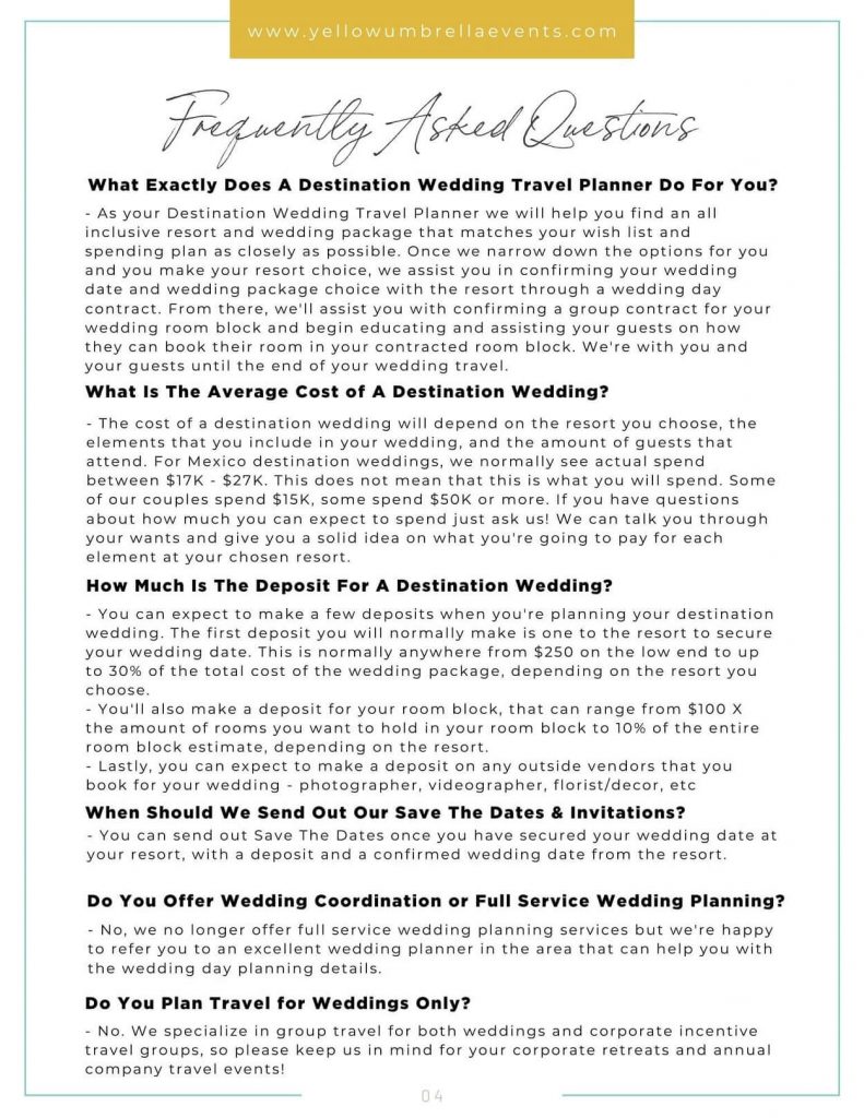 Guide Yellow Umbrella Events