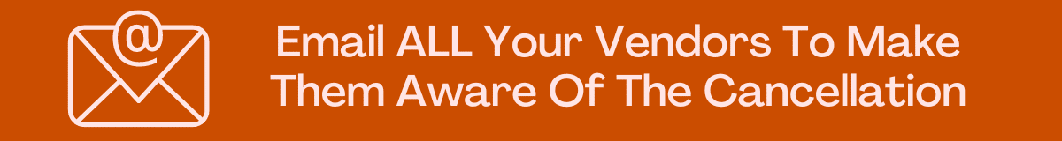 email ALL your vendors and make them aware of the situation, Yellow Umbrella Events, Mexican Wedding, Destination Wedding, Mexico Wedding, Cancellation tips