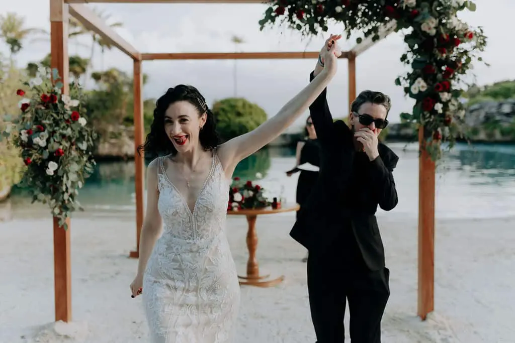 Hotel Xcaret Same Sex Wedding photo by Yellow Umbrella Events