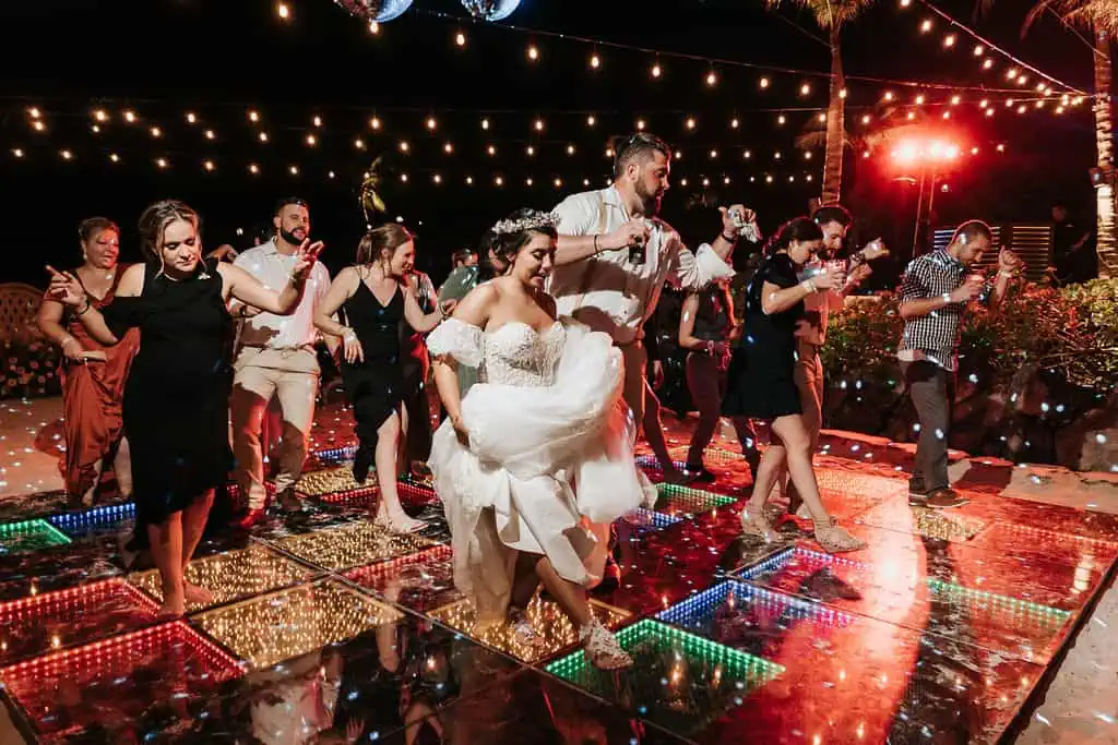 Julie Roman Photo at the beach of Hotel Xcaret for Yellow Umbrella Events