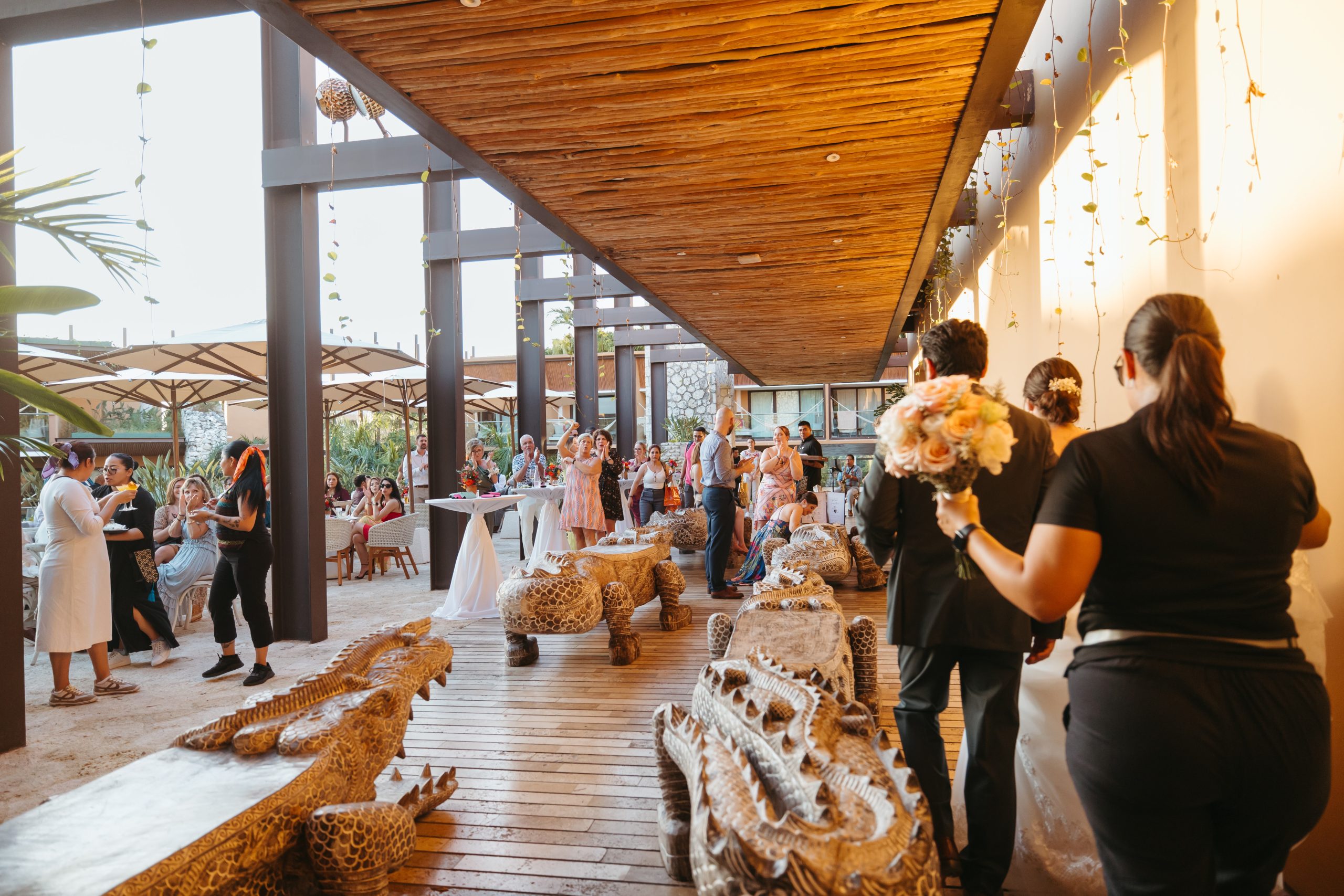 Cameron Lee Photos Hotel Xcaret Arte Wedding for Yellow Umbrella Events