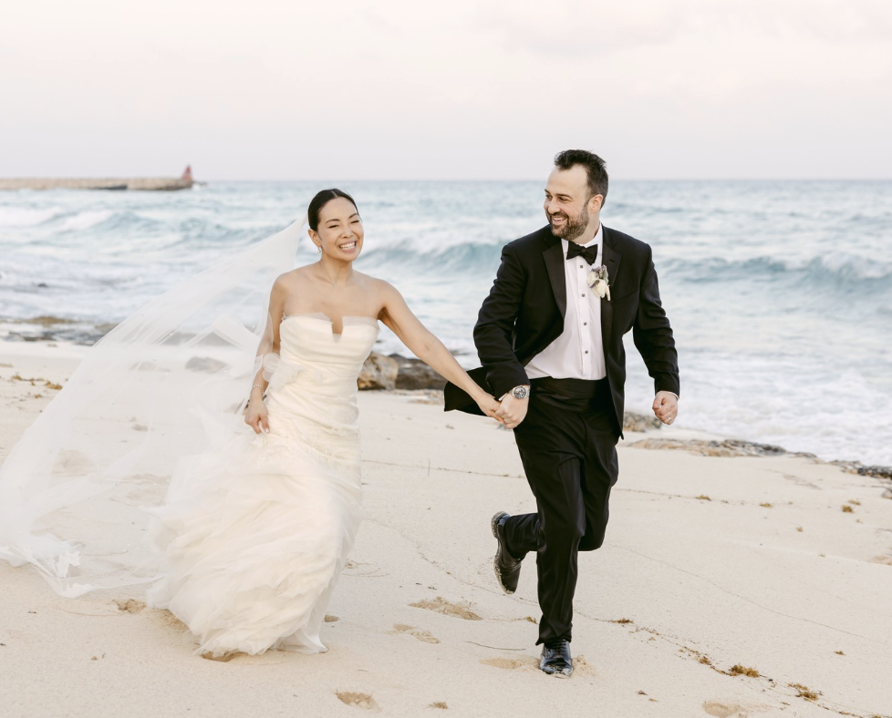 moni_adri_photography Hotel Xcaret Wedding, bride and groom